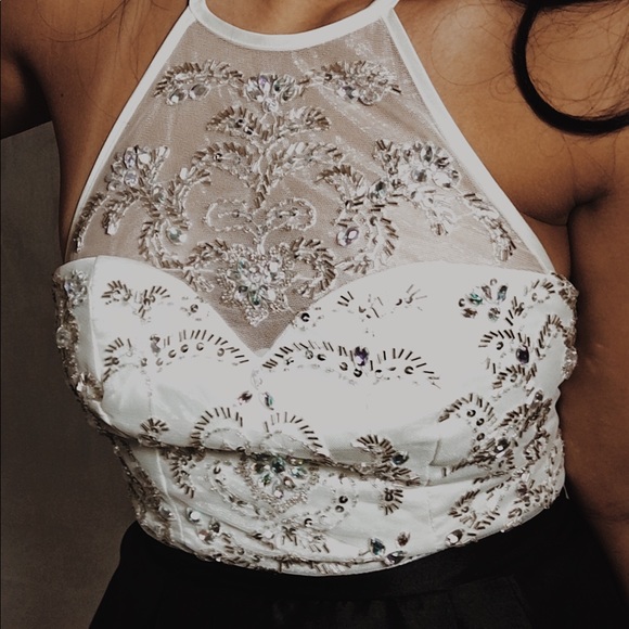 Black and white/cream B. Darlin Dress homecoming - Picture 4 of 8